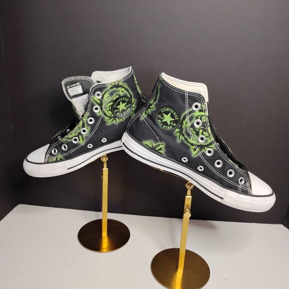 Converse Chuck Taylor All Star Pro 2000s Black & Green High Top Mens Size 5 - Picture 3 of 16